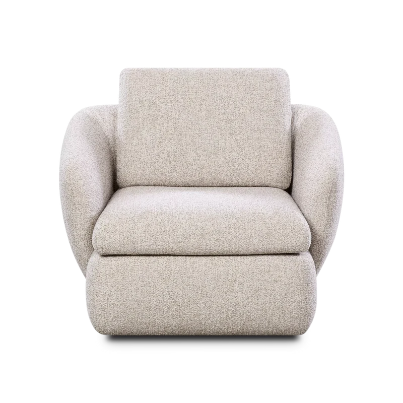 Duval - Swivel Fabric Armchair by Trica