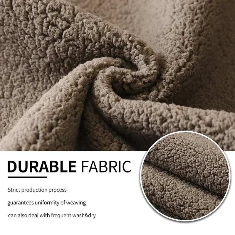 Housse Accoudoir Canapé Peluche VELMORA