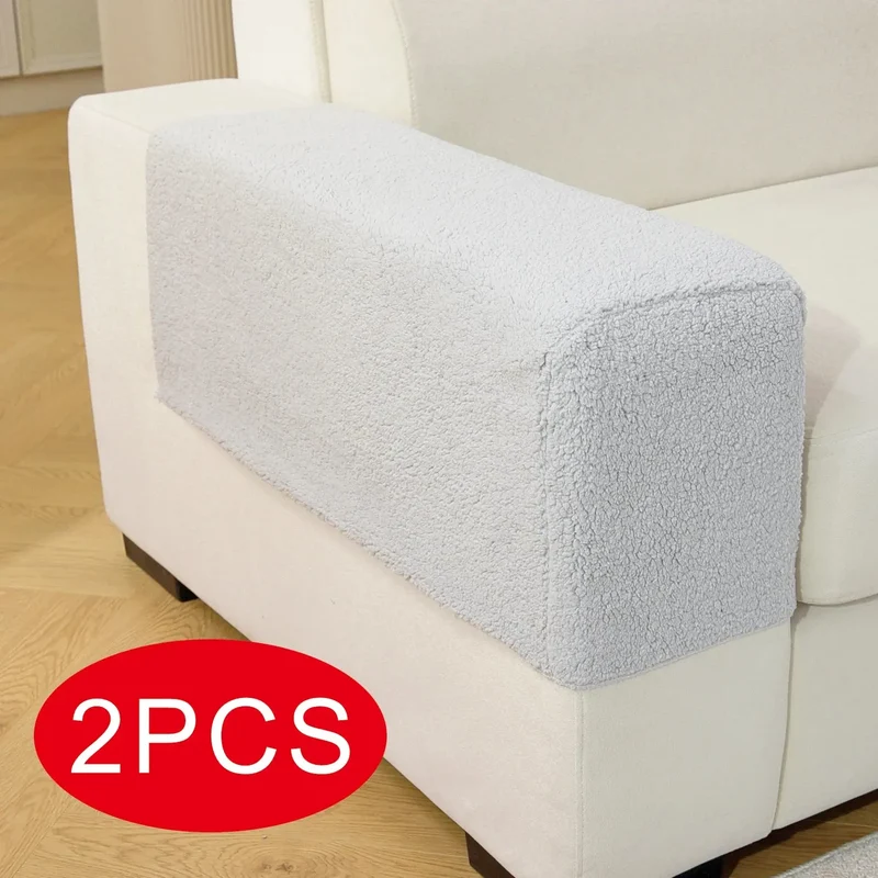 Housse Accoudoir Canapé Peluche VELMORA