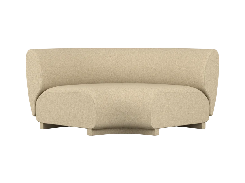 Rico Sofa Corner - Wide - Raw Bouclé - Natural