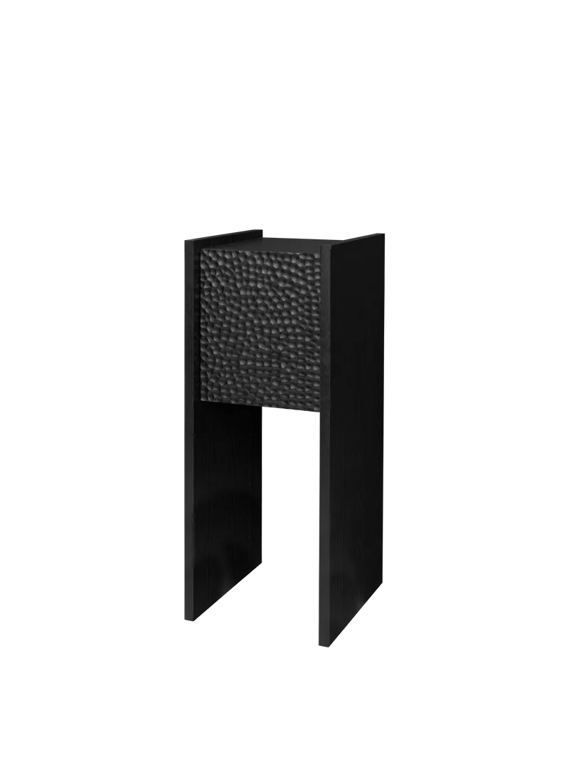 Scarni Pedestal Cabinet - Dark Stained Ash