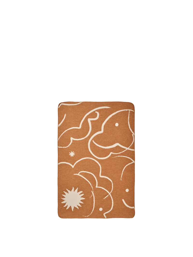 Skye Blanket - Sienna/Parchment