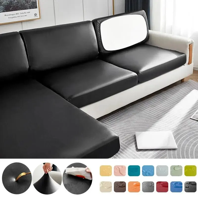 Housses de Coussins Assise, Dossier & Têtière - Simili Cuir Imperméable