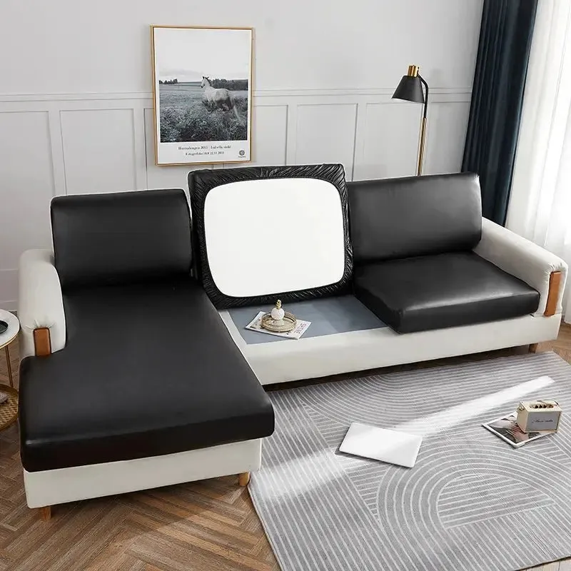 Housses de Coussins Assise, Dossier & Têtière - Simili Cuir Imperméable