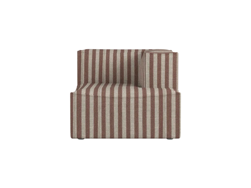 Catena Sofa Chaise Longue Right S601 - Louisiana - Sand/Chocolate