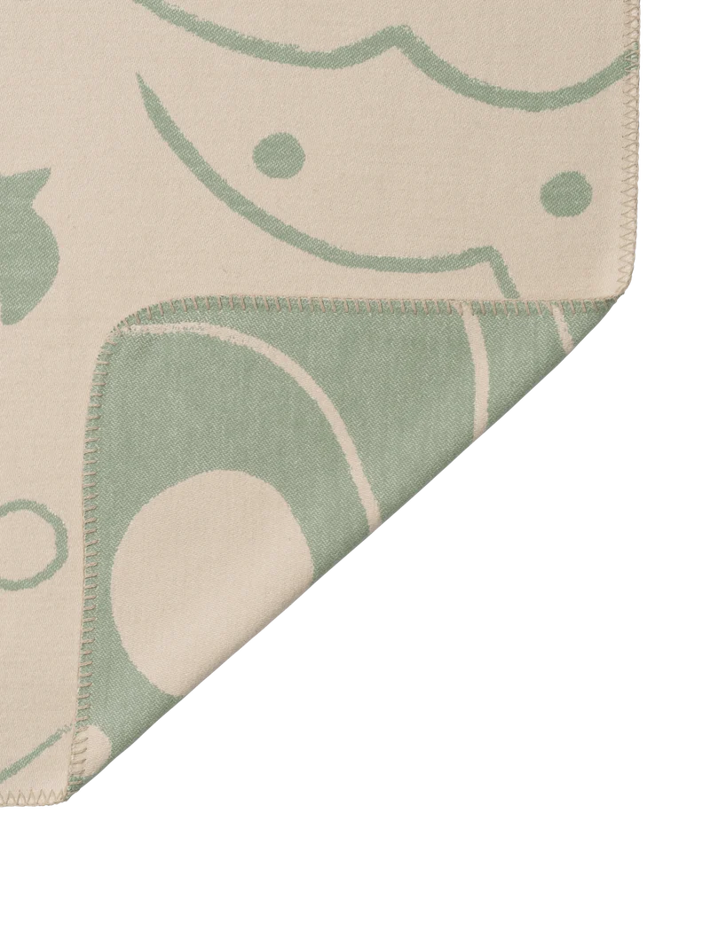 Skye Blanket - Tea Green/Parchment