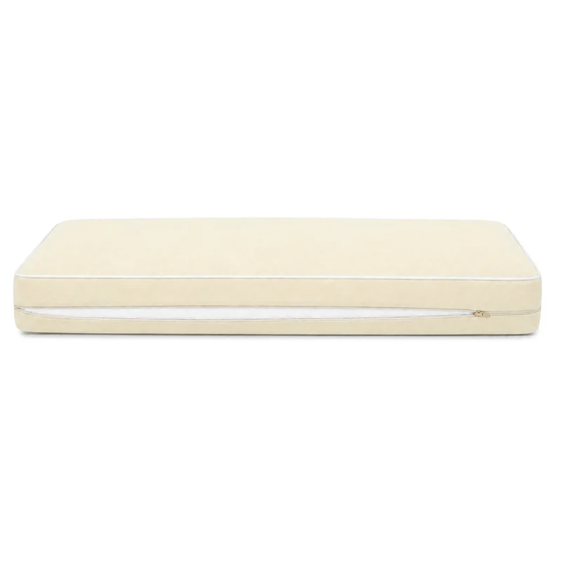 Ensemble Coussins Premium 100x50 Jaune Beurre - 1 Assise + 2 Dossiers (Épais 12cm & Passepoil)