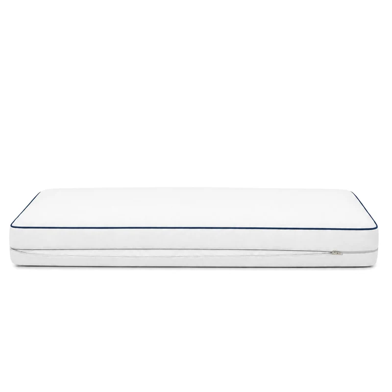 Ensemble Coussins Premium 100x50 Blanc - 1 Assise + 2 Dossiers (Épais 12cm & Passepoil)