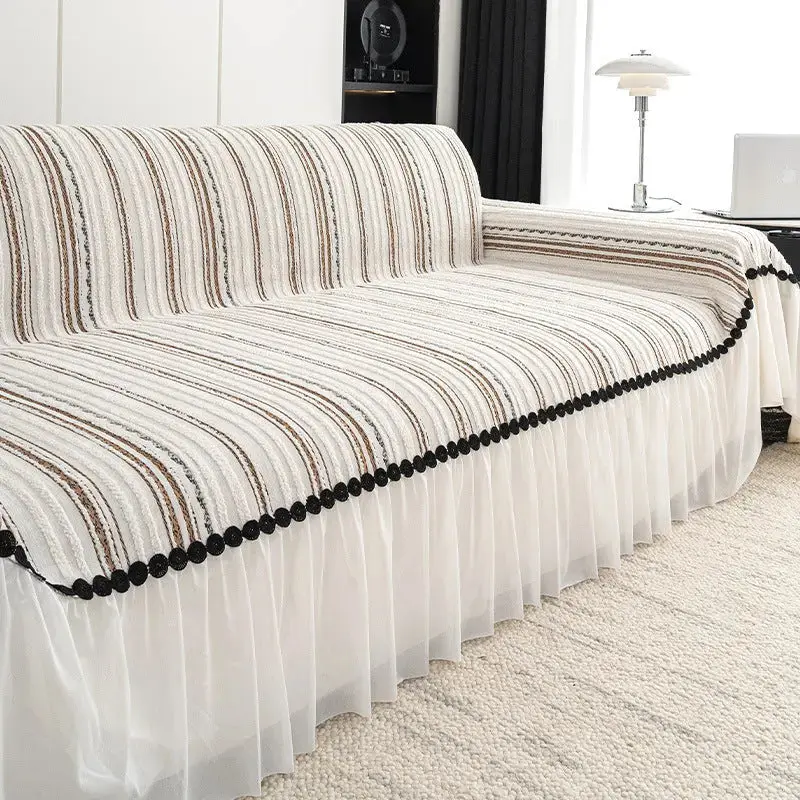 Plaid Canapé Chenille Élégant TWICORA