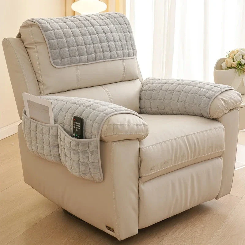 Pad antidérapant de protection pour fauteuil et canapé - velours capitonné