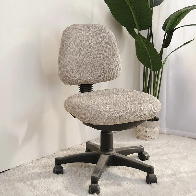 Housse de chaise de bureau extensible moderne contemporaine - 2 pièces dossier et assise