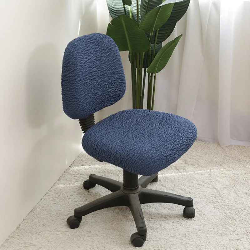 Housse de chaise de bureau extensible moderne contemporaine - 2 pièces dossier et assise