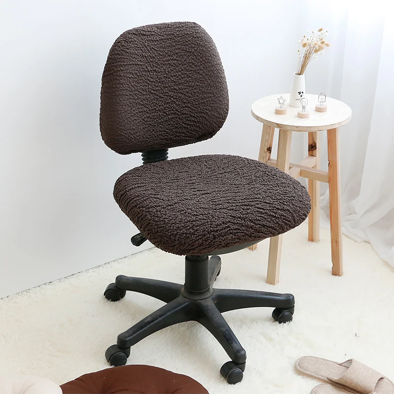 Housse de chaise de bureau extensible moderne contemporaine - 2 pièces dossier et assise