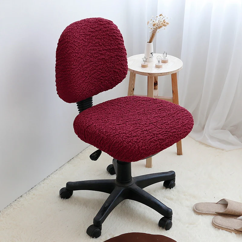 Housse de chaise de bureau extensible moderne contemporaine - 2 pièces dossier et assise