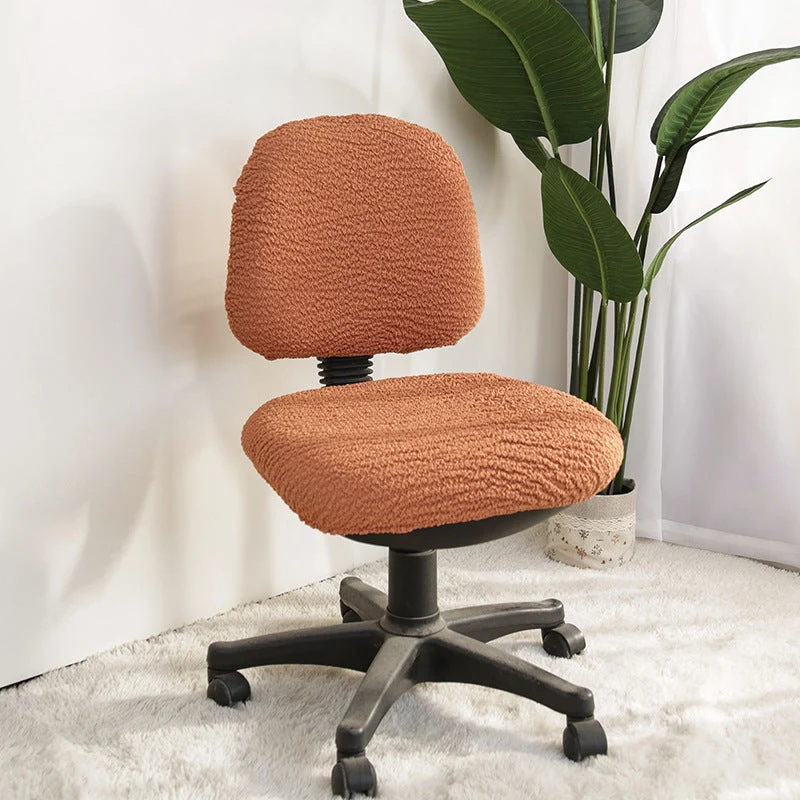Housse de chaise de bureau extensible moderne contemporaine - 2 pièces dossier et assise