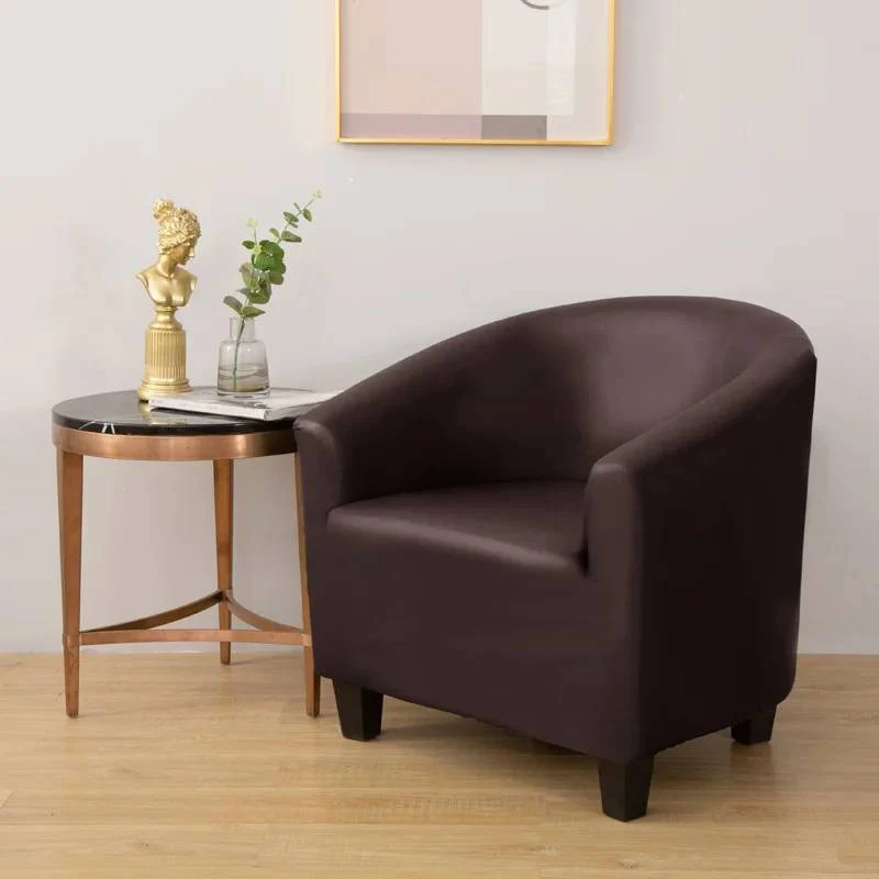 Housse pour fauteuil cabriolet extensible en cuir - marron