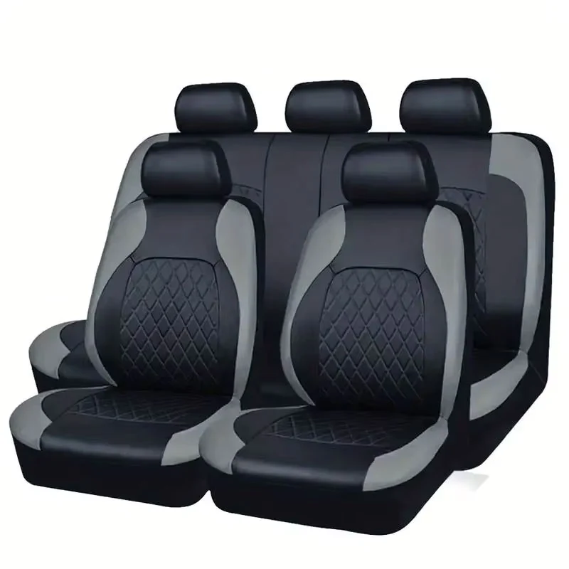 Housse De Protection Pour Sièges de Voiture Noir et Gris
