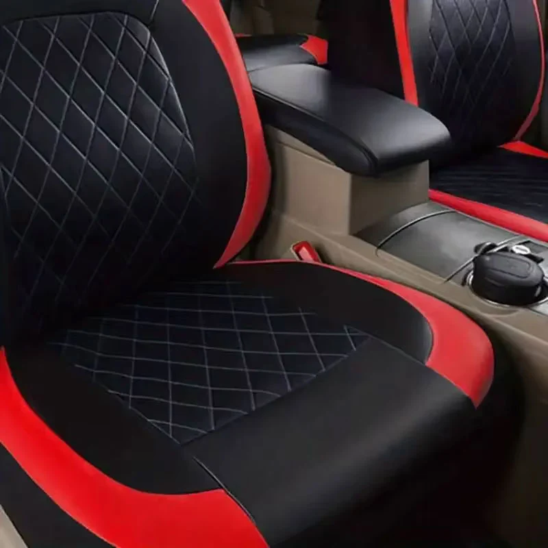 Housse de Protection Pour Siège de Voiture Noir et Rouge