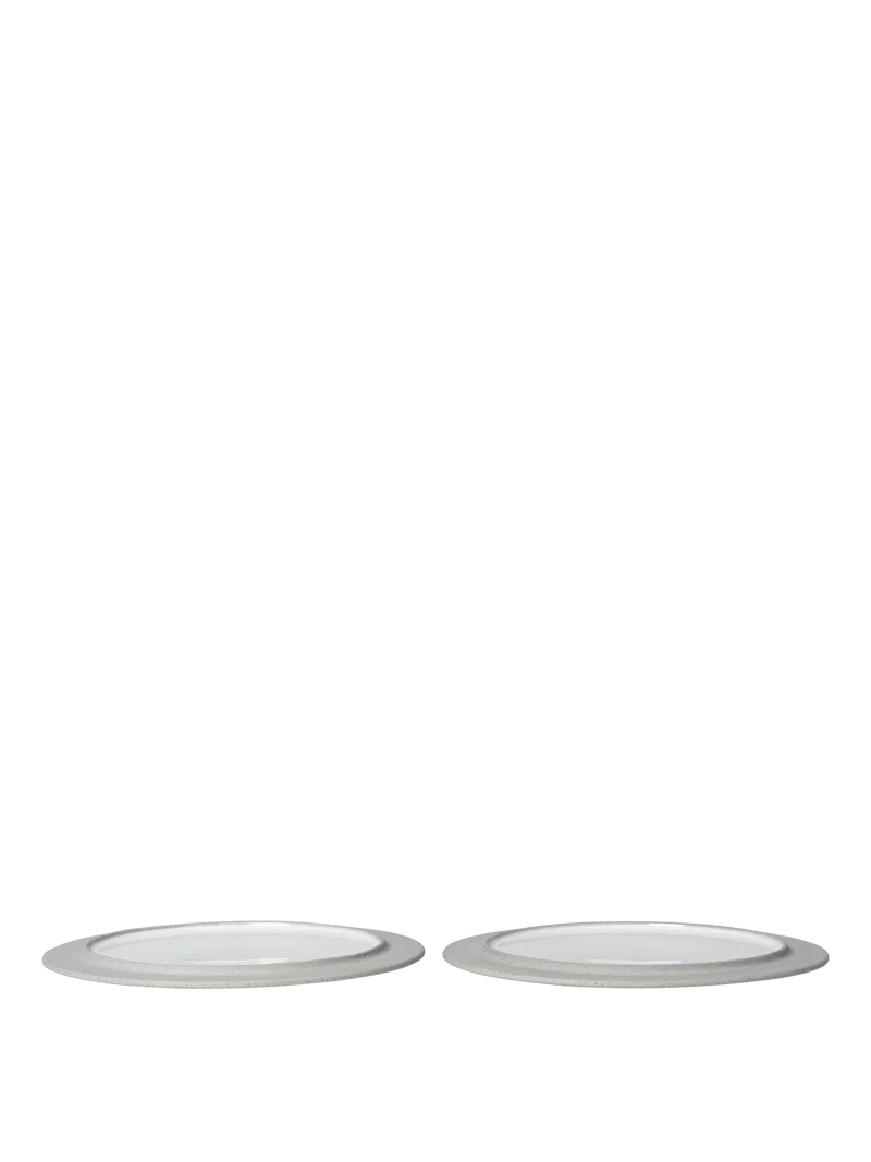 Sonae Side Plates - Ø25 - Set of 2 - Grey/White