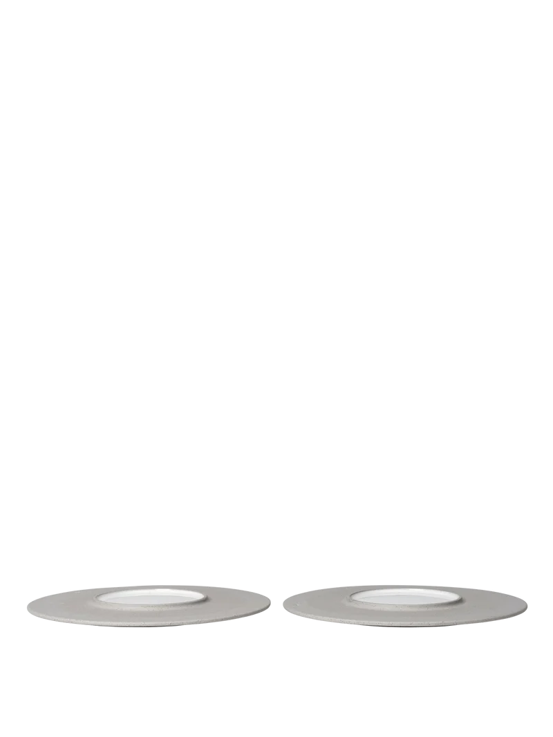 Sonae Side Plates - Ø25 - Set of 2 - Grey/White
