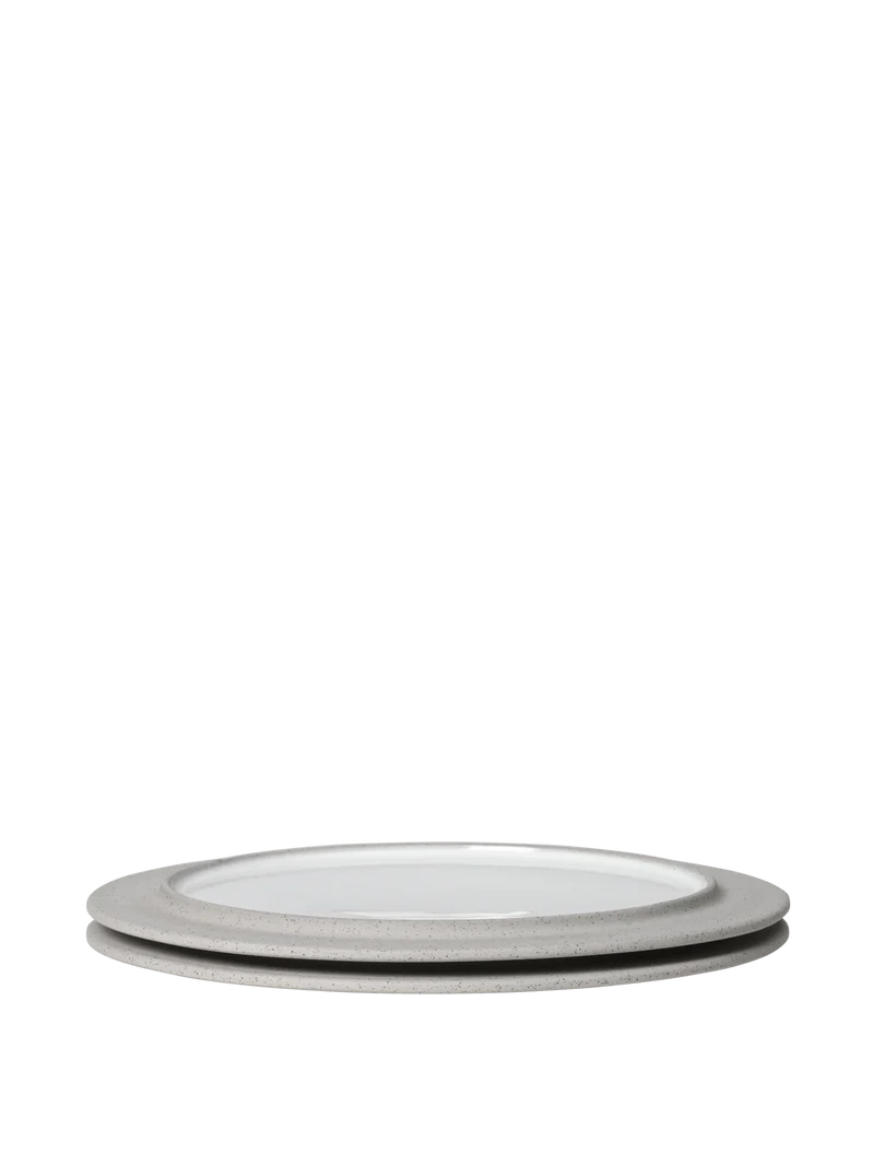 Sonae Side Plates - Ø25 - Set of 2 - Grey/White