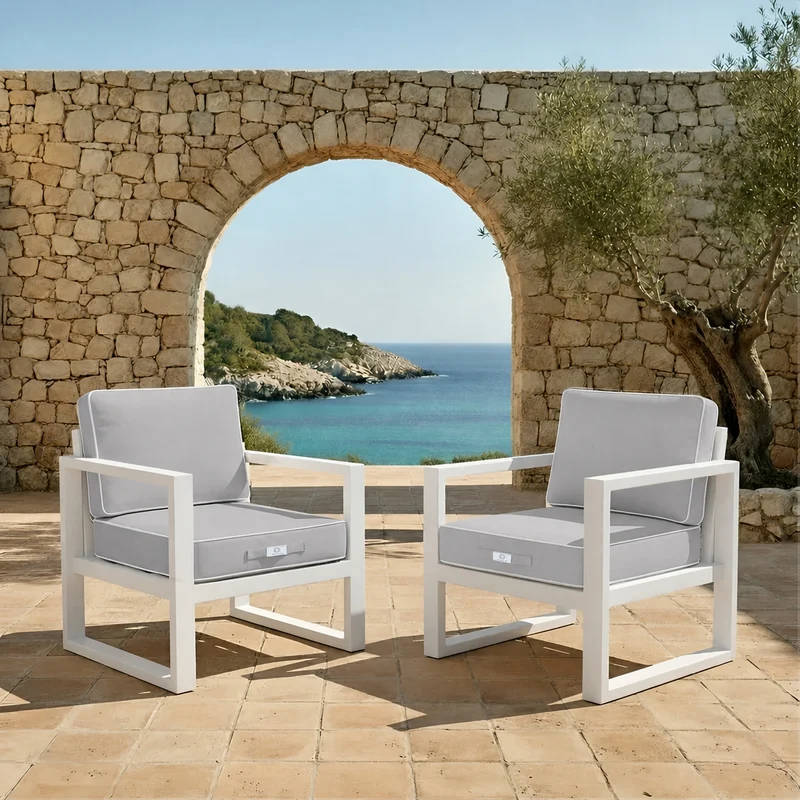 Ensemble Coussins Premium 50x50 Gris Clair - Épais 12cm & Finition Passepoil