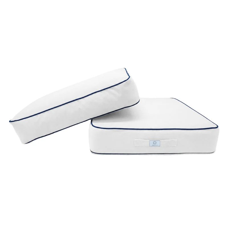 Ensemble Coussins Premium 60x60 Blanc - Épais 12cm & Finition Passepoil