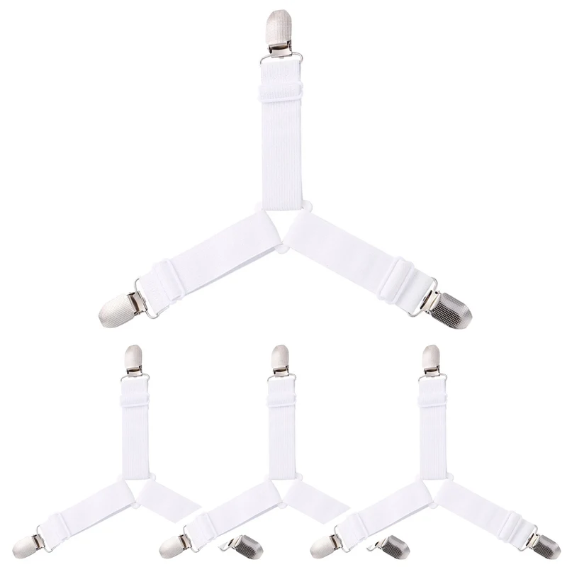 Système de fixation pour housses de canapé – sangles élastiques croisées réglables