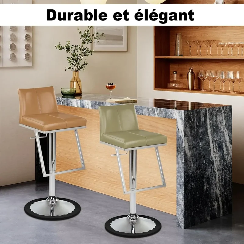 Anneau de protection antiglisse et antibruit en silicone pour base de tabouret de bar