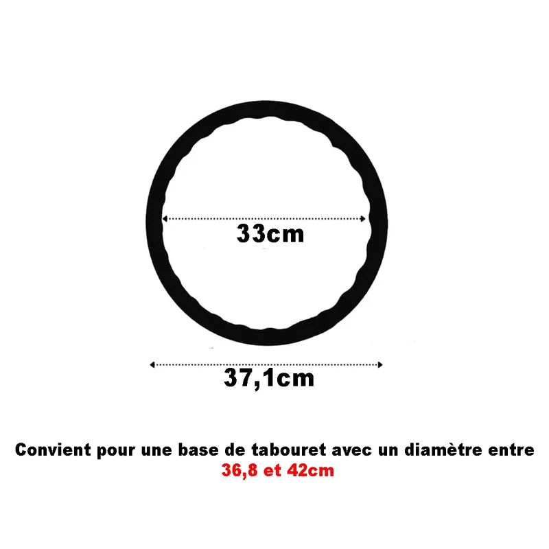 Anneau de protection antiglisse et antibruit en silicone pour base de tabouret de bar