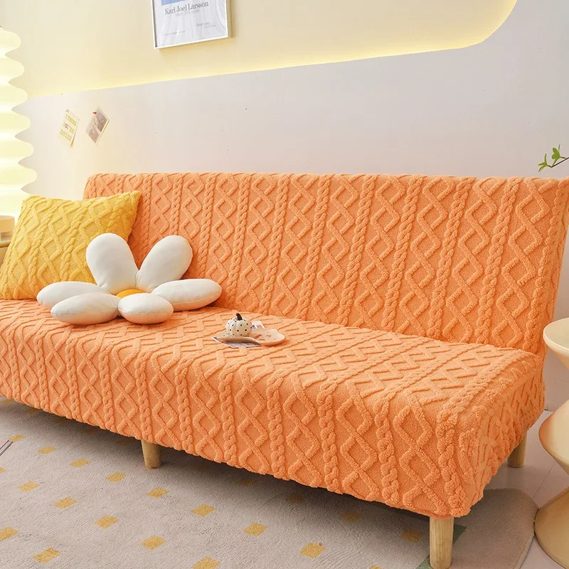 Housse pour canapé-lit, clic-clac, canapé sans accoudoirs chaleur scandinave