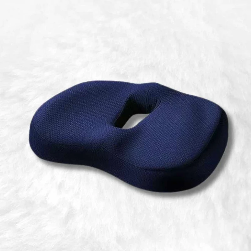 Coussin hémorroïdes mémoire de forme bleu