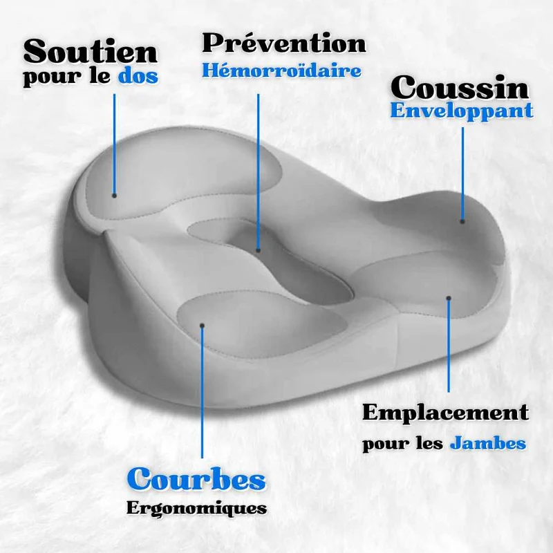 Coussin pour Hémorroïdes Orthopédique Gris