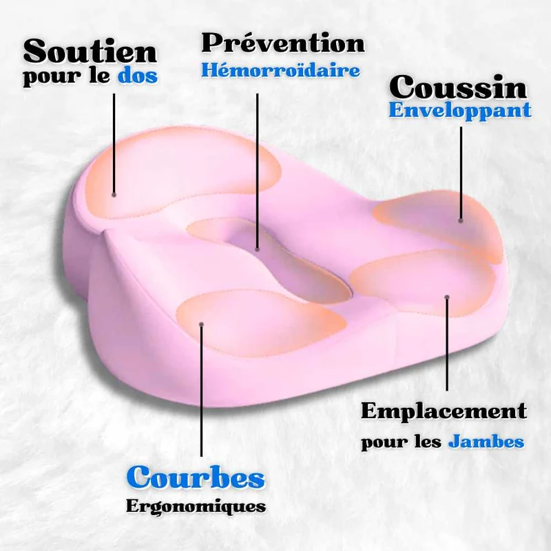 Coussin pour Hémorroïdes Orthopédique Rose