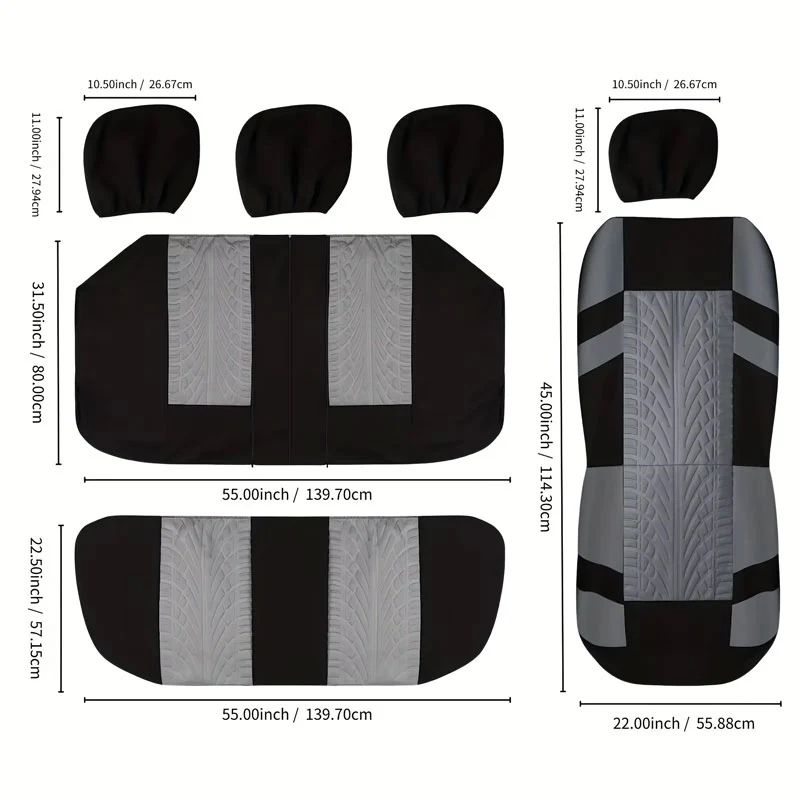 Housse De Protection Pour Siège De Voiture Noir et Bleu