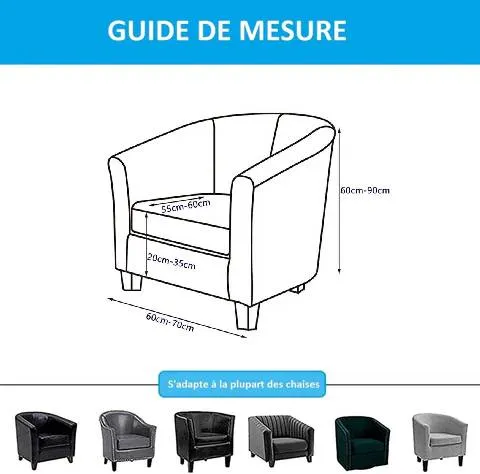 Housse pour fauteuil cabriolet extensible en cuir - bleu ciel