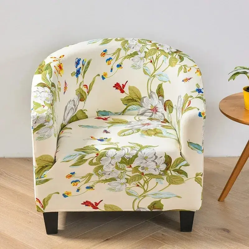 Housse fauteuil club floral SOLVIA