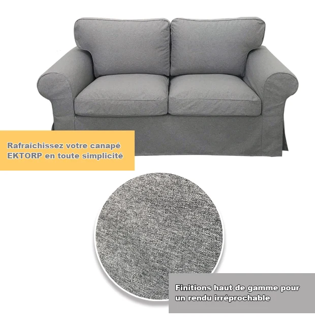 Housse pour canapé IKEA EKTORP 2 places, 3 places, convertible polycoton prémium