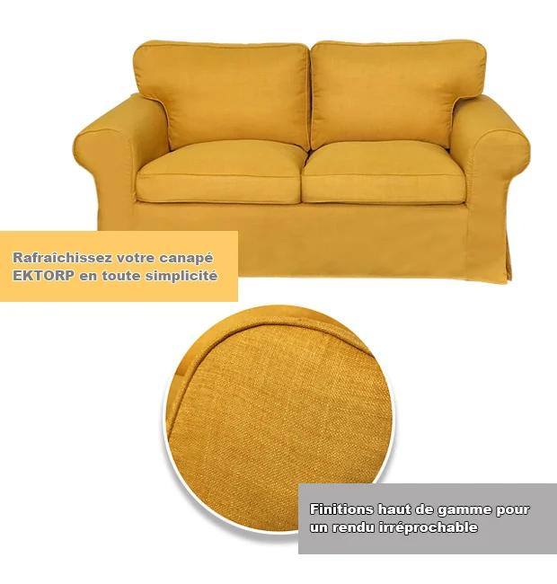 Housse pour canapé IKEA EKTORP 2 places, 3 places, convertible polycoton prémium