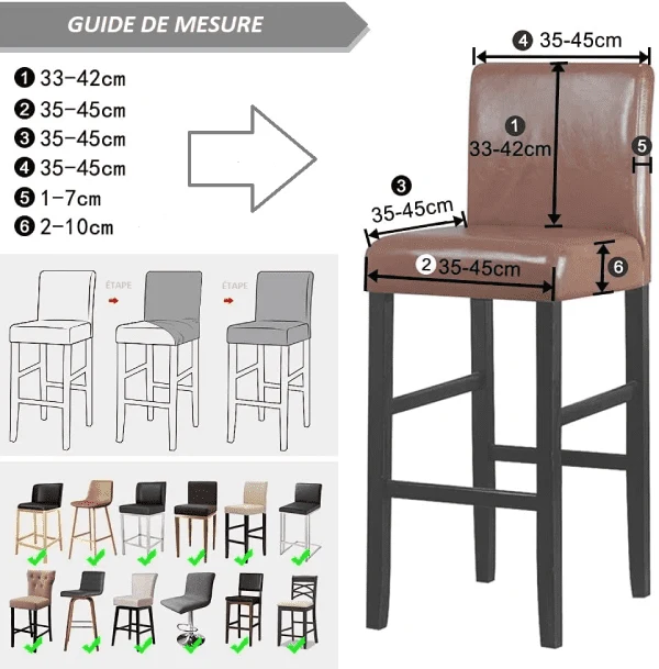 Housse Tabouret de Bar et de Cuisine- Summer