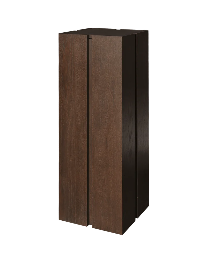 Parcel Pedestal - Dark Stained Oak