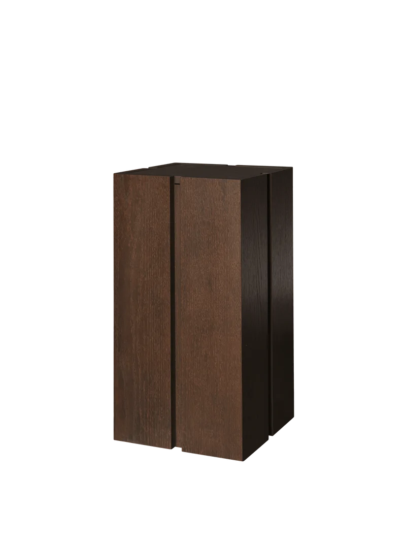 Parcel Pedestal - Dark Stained Oak