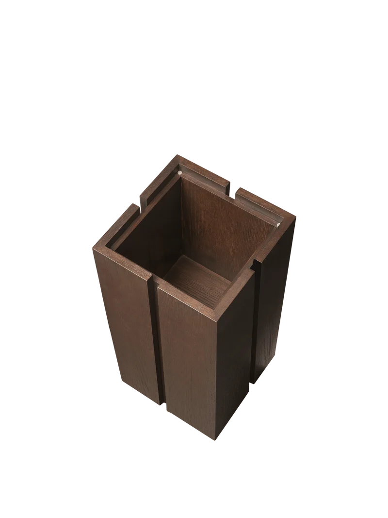 Parcel Pedestal - Dark Stained Oak