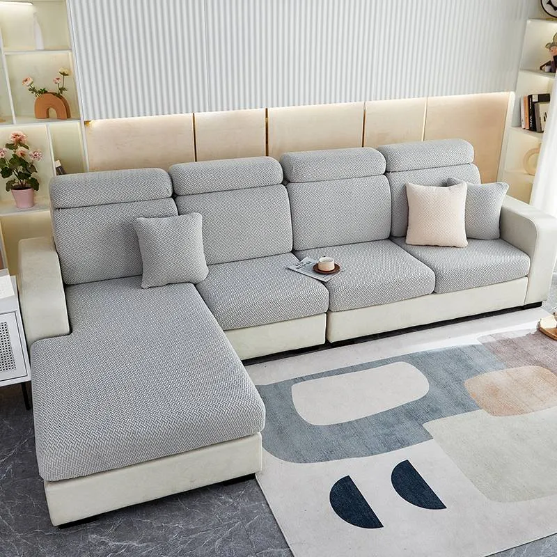 Housse de coussin d'assise pour canapé - Gris clair