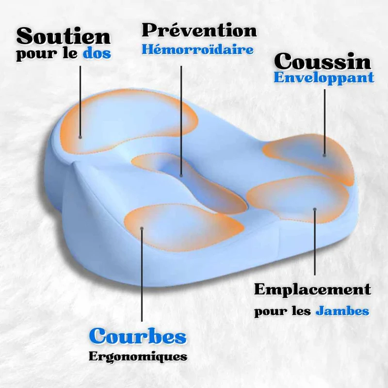 Coussin pour Hémorroïdes Orthopédique Bleu