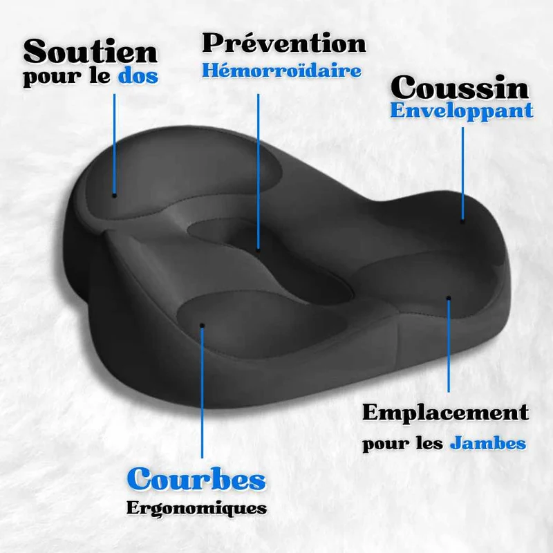 Coussin pour Hémorroïdes Orthopédique Noir