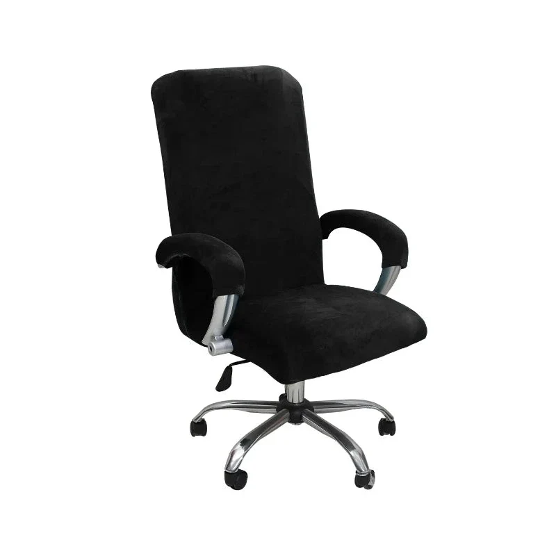 Housse pour fauteuil de bureau, chaise de bureau avec fermeture éclair - velours
