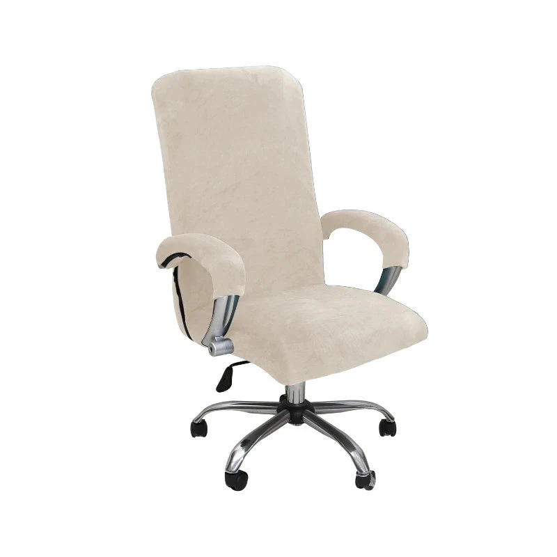 Housse pour fauteuil de bureau, chaise de bureau avec fermeture éclair - velours