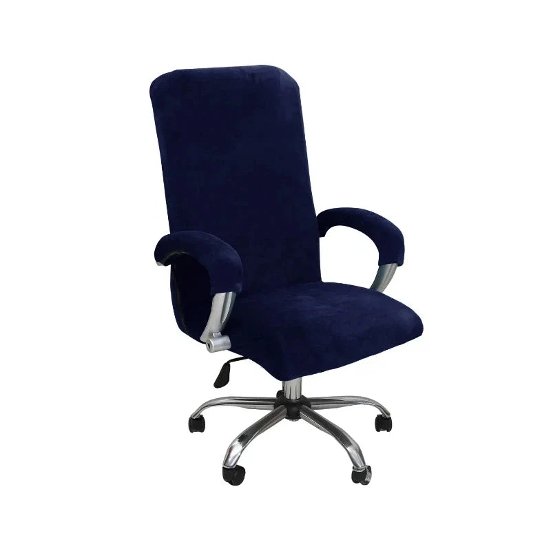 Housse pour fauteuil de bureau, chaise de bureau avec fermeture éclair - velours