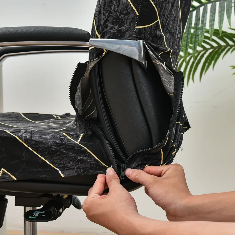 Housse de chaise de bureau extensible - 12 motifs élégants